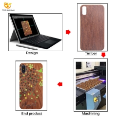 3D Laser Engraving Real Wood Phone Case For iPhone X/XS