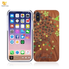 3D Laser Engraving Real Wood Phone Case For iPhone X/XS