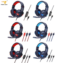 Gaming Headsets Colourful Light For PC Laptop, Surround Sound Stereo Wired Audifonos Gamer Headphones With Microphone For PS4