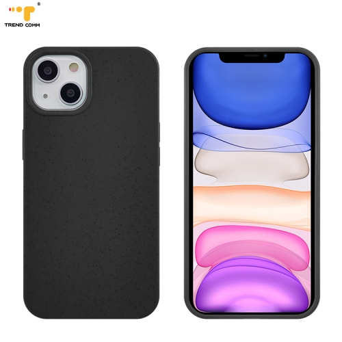 35% Wheat Straw Reusable Eco-friendly Compostable Flexible TPU Black Phone Case For iPhone 13/13 Pro Max