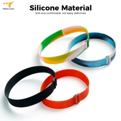 Soft Silicone Cross Wristband Holder Anti-Fall Elastic Hand Slap Multi Colored Custom Rubber Bands