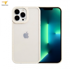 Hot selling wheat straw transparent Acrylic Phone Case For iPhone 13 Pro Max Biodegradable mobile back cover