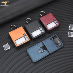 Leather Blank Fashion PU Leather Z Flip Mobile Phone Case Cover For SAM Galaxy