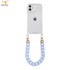 TPU Acrylic Fashion Covers With Chain Strap Clear Bracelet Bulk Shock Proof Trend Smart Phone Case