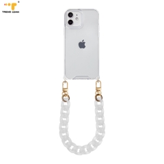 TPU Acrylic Fashion Covers With Chain Strap Clear Bracelet Bulk Shock Proof Trend Smart Phone Case