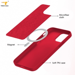 Hot Selling Luxury Silicone Cases Wireless Charging For iPhone 13 Case Magnetic Casing Magnets