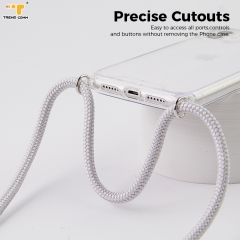 Strap Acrylic Snap Hooks Shockproof Mobile Phone Bag Accessories Transparent Back Cover Plastic Phone Case