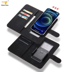 For iPhone Leather Case Magnetic Card Holder Men Women Sliding Luxury PU Designer Wallet Universal Phone Cases