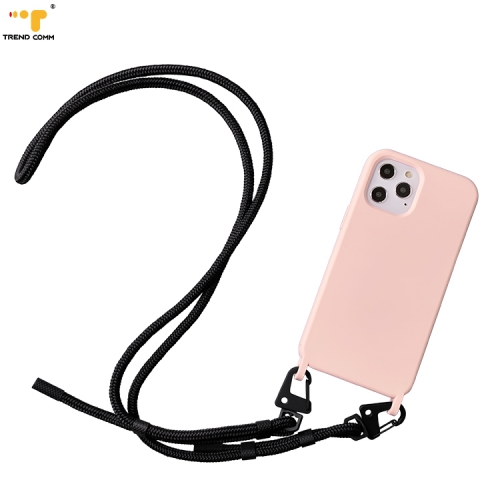 Pink Cell Phone Cases Silicone New Chains Crossbody Necklace Cord Case For iPhone 12 Pro Max