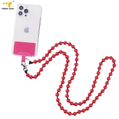 Wholesale Wood Beads Universal Bulk Strap Smartphone Crossbody Necklace Charm Handmade DIY Decoration Handmade Key Phone Chain