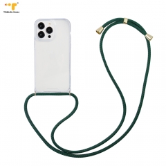 Clear crossbody lanyard chian strap For iPhone 14 13 12 Pro 11 Promax XS ShockProof Protect Phone Cases