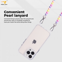 Crossbody necklace holder Custom lanyard keychain neck wrist strap with logo acrylic clear phone case