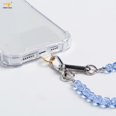 Waterproof float wrist gradient 360 Degree Acrylic Candy Chain Accessories Stone Phone Wrist Strap