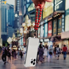 2023 New DIY Fancy Jewelry Handmade Wooden Luck Wrist Strap Beaded chain phone case lanyard wooden beads garland