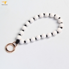 2023 New DIY Fancy Jewelry Handmade Wooden Luck Wrist Strap Beaded chain phone case lanyard wooden beads garland