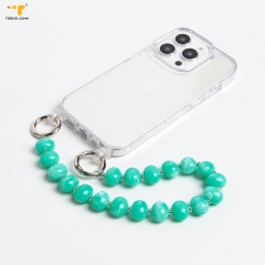 Wrist universal high quality Plastic Long acrylic strap phone case cover bracelet chain for iphone 12 case