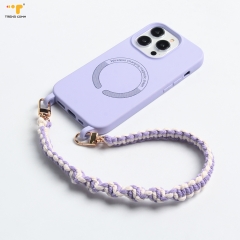 New cotton rope braided wrist lanyard luxury pouch universal crossbody necklace chest strap for phone and camera