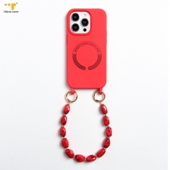 2023 Wrist crossbody universal strap hang around neck acrylic custom beaded multi color diy phone case charms