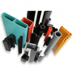 Custom thermoplastic Profile Extrusions plastic extrusion shapes PVC Profile Co-Extrusion Extrusion and extruded Plastic products  Poly-Vinyl Chloride