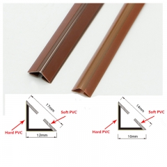 Co-extruded rigid PVC Casing with elastomeric fins Smoke Batwing seal 12*12mm-2.1M length Self-Adhesive Batwing Smoke Seal