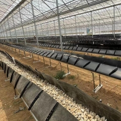 Hydroponic cultivation drainage collection gutters Plastic Drainage Gutter and Spacer 25*30*25 mm with Brace,Cord.PP Planting Growing gutter Trough System Drainage Gutters and Cultivation Troughs