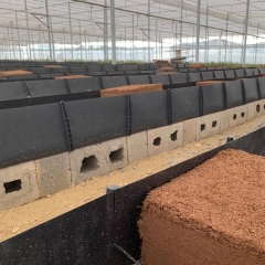 Plastic Soil Less cultivation trough 20*20*20mmCocopeat hydroponics trough planting system tomatoes grow gutter Hydroponics Planting Grow Trays Drainage Gutters and Cultivation Troughs