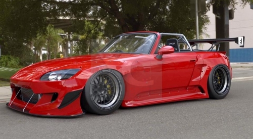 2000-2009 Honda S2000 AP1 AP2 GRD PD RB Style Wide Body Kit including Front Bumper, Fender Flare Kit, Rear Diffuser & Wing