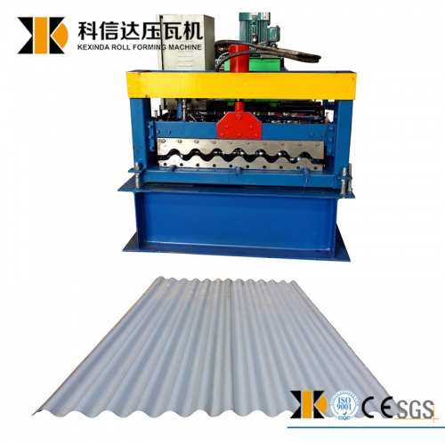 Glazed Roof Tile Color Steel Cold Roll Forming Machine