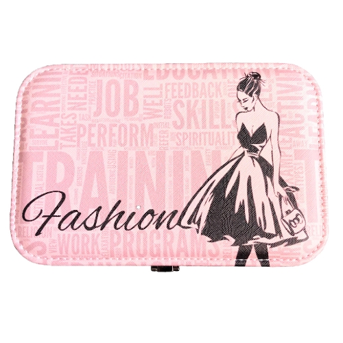 Fashion Lady Travel Jewelry Box Organizer (Pink)