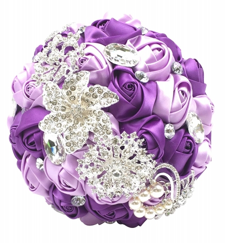 Advanced Customize Brooch Bouquet Rose with Pearls and Rhinestone