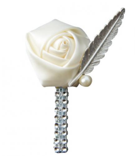 Rose Boutonniere with Pin for Prom Party Wedding