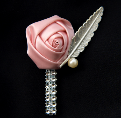 Rose Boutonniere with Pin for Prom Party Wedding