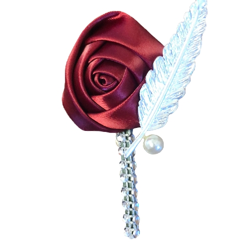 Rose Boutonniere with Pin for Prom Party Wedding