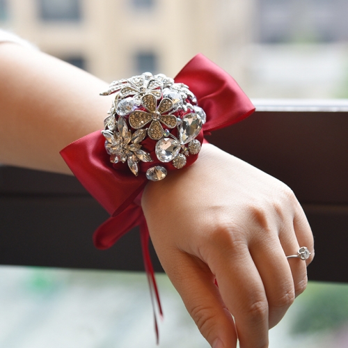 Luxury Brooch Rhinestone Jewelry Covered Wrist Corsage