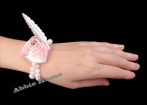 Wrist Corsage Party Prom Girls Hand Rose Flower