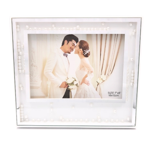 5x7"8x10" Wedding Picture Display with Pearls Detail for Anniversary
