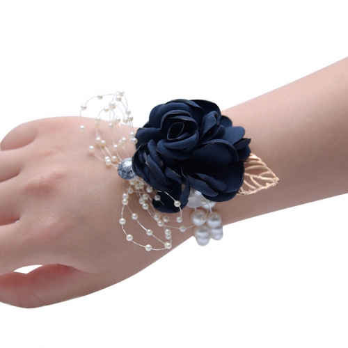 Silk Flower Classic Wrist Corsage for Prom Party Wedding