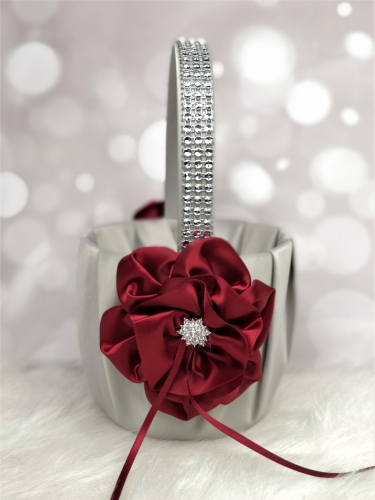 Rhinestone Wedding Flower Girl Basket