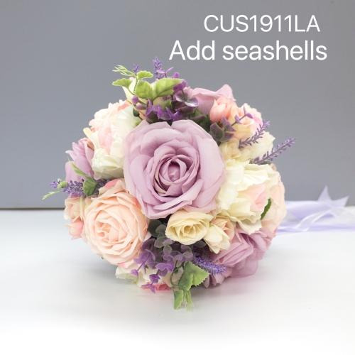 Customize Lavender Artificial Wedding Bridal Bridesmaid Bouquet
