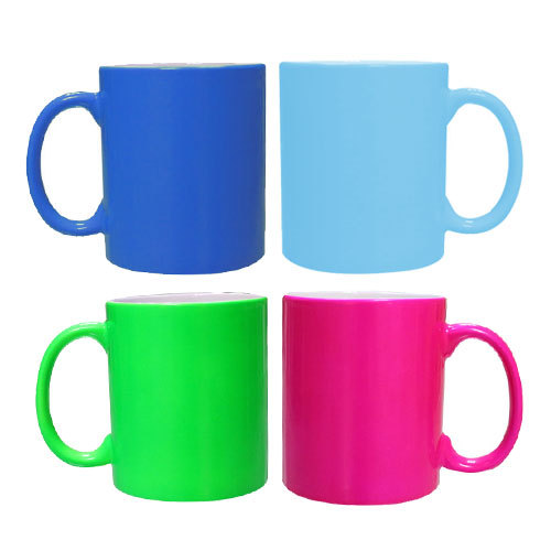 Outside Color Ceramic Mug-L blue