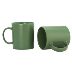 Matte Full Color Ceramic Mug-D green