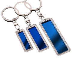 Metal rectangular keychain - Diamond Edge M