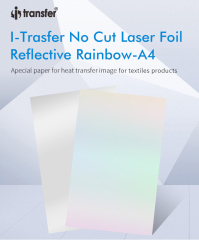 i-Transfer Self-Weeding No Cut Toner Transfer Paper Reflective Foil Rainbow