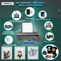 Impressora fotográfica de tinta colorida A3 CMYKWW Impressora de mesa a jato de tinta Impressão de filme PET