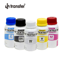 Tinta a base de agua blanca de 200 ml Impresión textil de pantalla Dtf Pet Textil blanco Tinta PET Transferencia de película DTF Tinta de impresora DTF