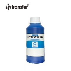 Tinta de pigmento textil de 0.5L para impresión DTF CMYK + tinta blanca Impresión directa de tinta Dtf sobre algodón Cualquier material de tela