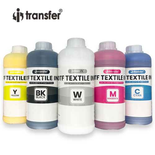 1L Tinta Pigmentada Têxtil para Impressão DTF CMYK + Tinta Branca Impressão Direta de Tinta Dtf em Algodão Qualquer Material de Tecido