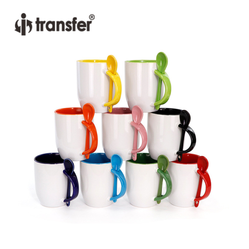 11oz Color Mugs With Spoon