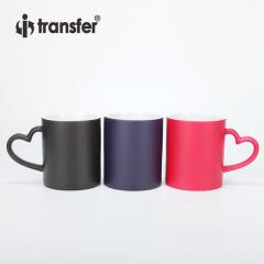 11oz Full Color Change Mug with Heart Handle