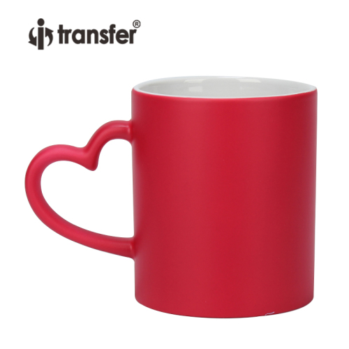 11oz Full Color Change Mug with Heart Handle